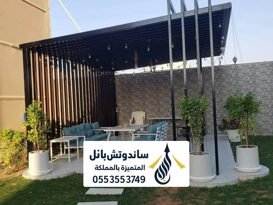 تصميم برجولة حديد فلل بالرياض